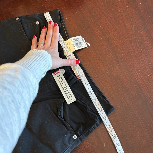 NWT Levi’s 512 black slim tapered jeans size 6 - Picture 7 of 9